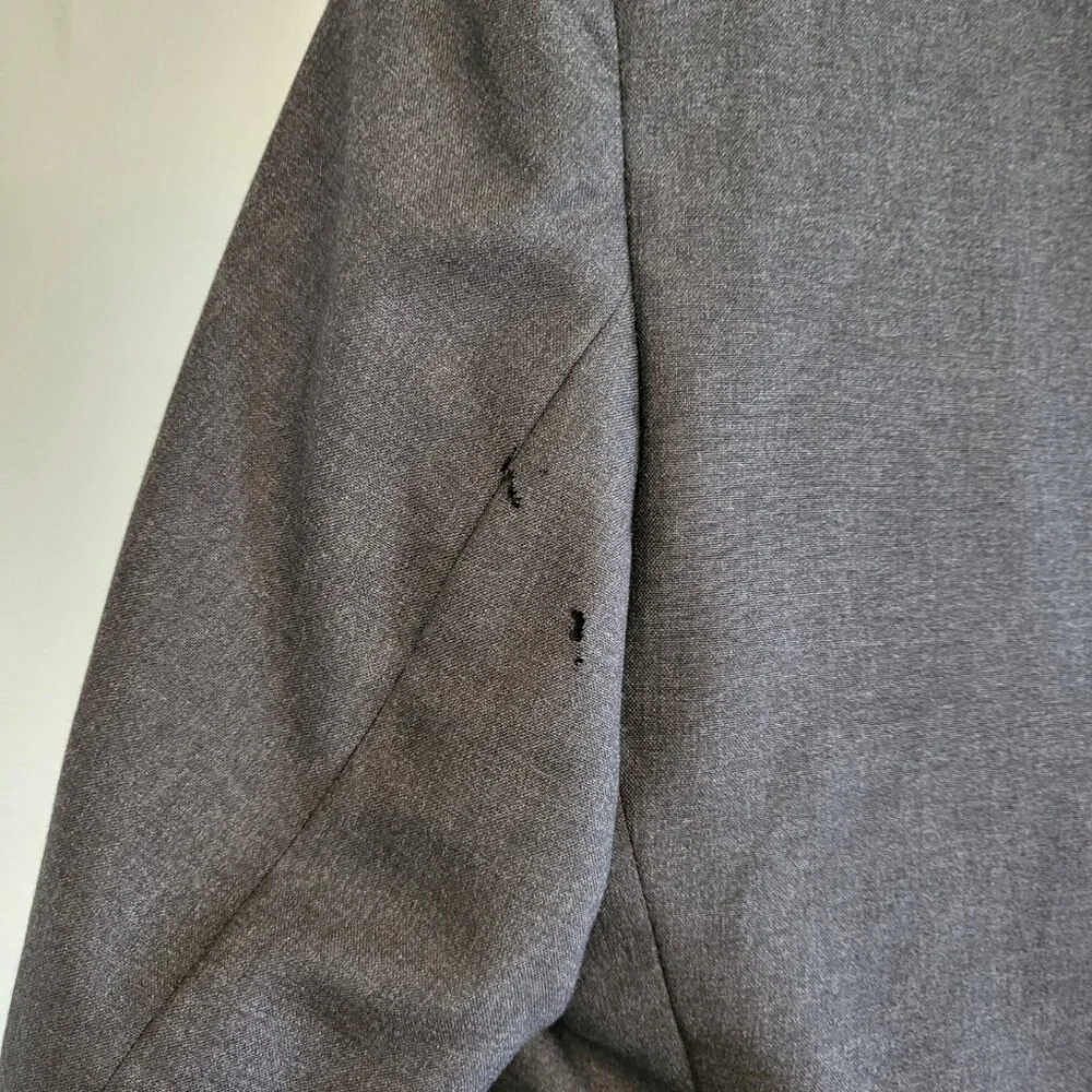 Vintage Burberrys Suit Jacket Sportscoat Super 100s Wool Black Men's 42R FLAWED
